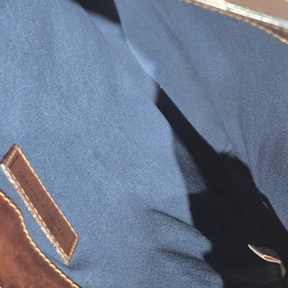 Dooney & Bourke Italy Made Leather Crossbody Bag Vintage Saddle Brown Satchel Pu - Picture 13 of 14